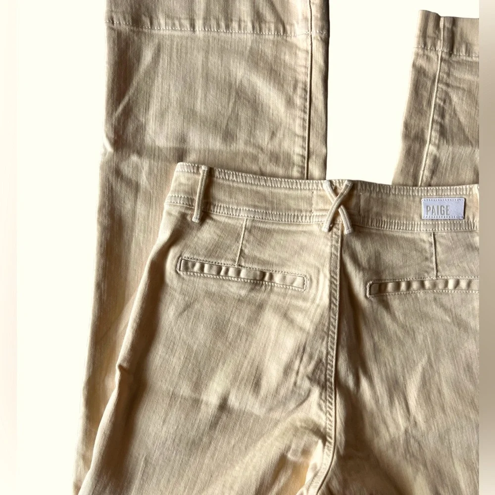 PAIGE Nellie Wide Leg Culotte Jeans in Light Yellow Size 27 - Picture 8 of 16